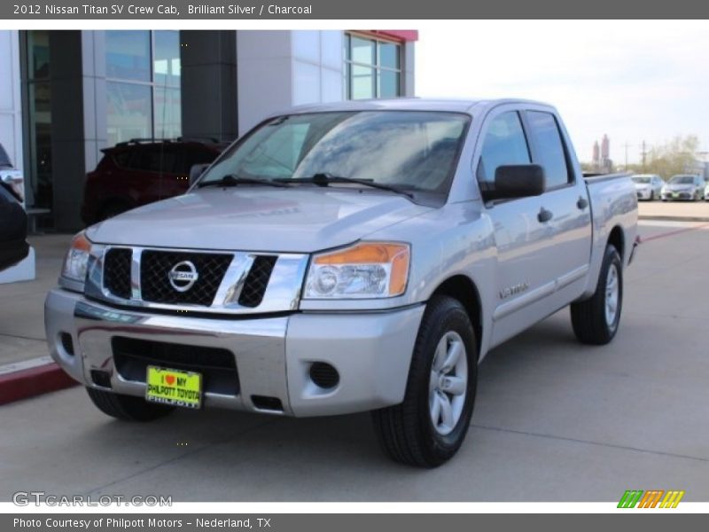 Brilliant Silver / Charcoal 2012 Nissan Titan SV Crew Cab