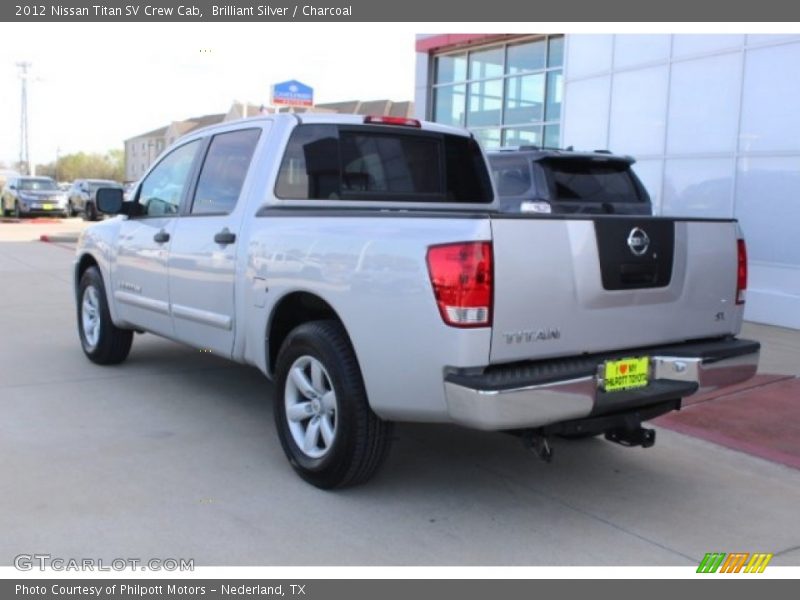 Brilliant Silver / Charcoal 2012 Nissan Titan SV Crew Cab