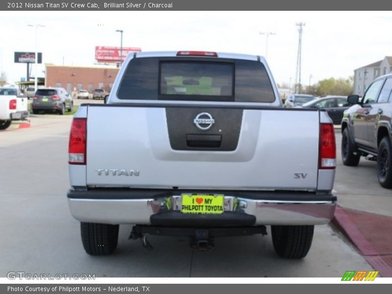 Brilliant Silver / Charcoal 2012 Nissan Titan SV Crew Cab