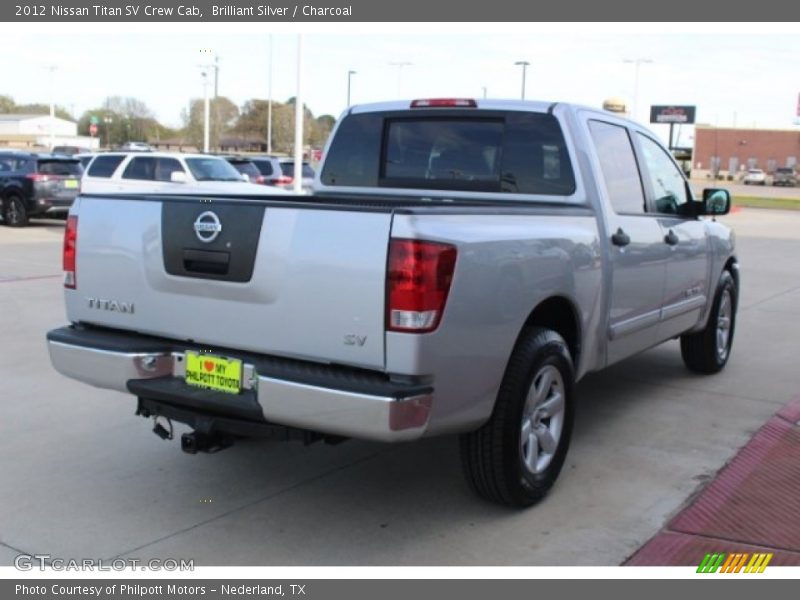 Brilliant Silver / Charcoal 2012 Nissan Titan SV Crew Cab