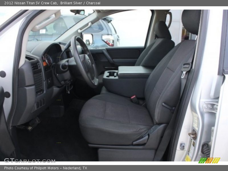 Brilliant Silver / Charcoal 2012 Nissan Titan SV Crew Cab