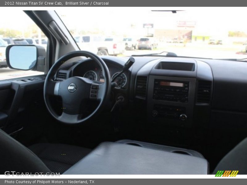 Brilliant Silver / Charcoal 2012 Nissan Titan SV Crew Cab