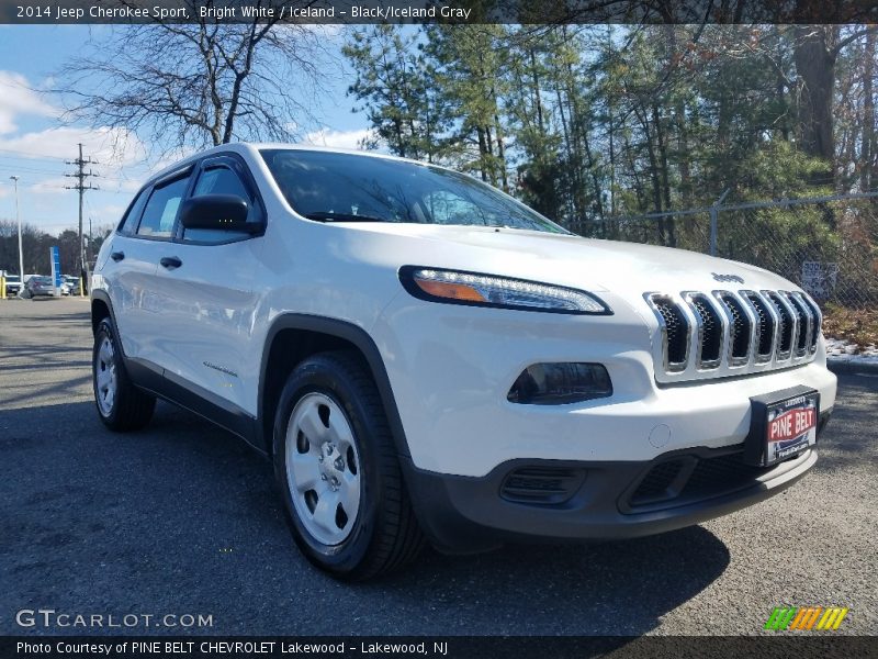 Bright White / Iceland - Black/Iceland Gray 2014 Jeep Cherokee Sport