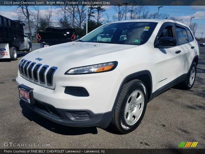 Bright White / Iceland - Black/Iceland Gray 2014 Jeep Cherokee Sport
