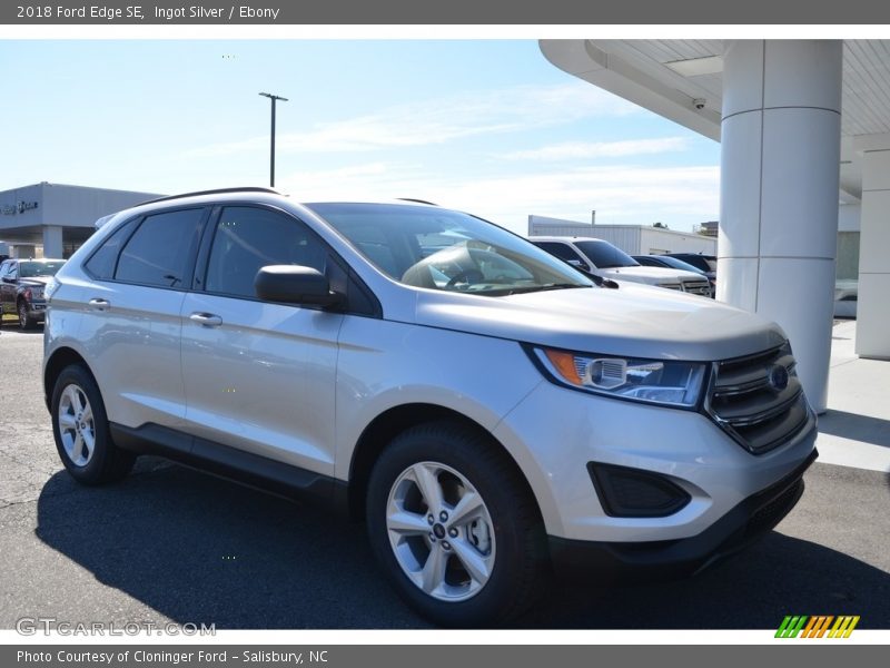 Ingot Silver / Ebony 2018 Ford Edge SE
