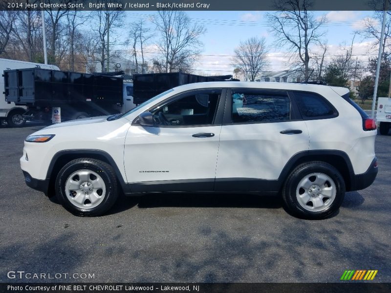 Bright White / Iceland - Black/Iceland Gray 2014 Jeep Cherokee Sport