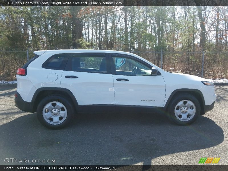 Bright White / Iceland - Black/Iceland Gray 2014 Jeep Cherokee Sport