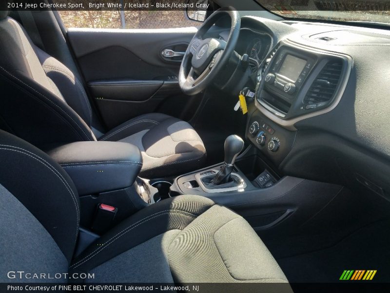 Bright White / Iceland - Black/Iceland Gray 2014 Jeep Cherokee Sport