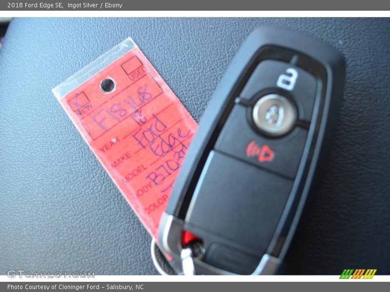 Ingot Silver / Ebony 2018 Ford Edge SE