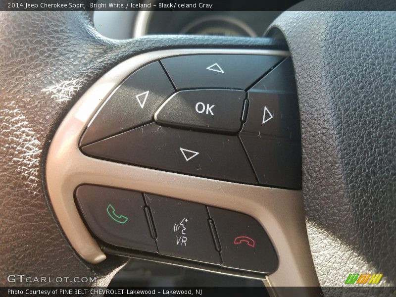 Bright White / Iceland - Black/Iceland Gray 2014 Jeep Cherokee Sport