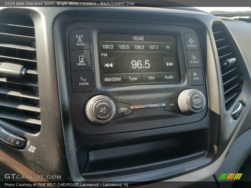 Bright White / Iceland - Black/Iceland Gray 2014 Jeep Cherokee Sport