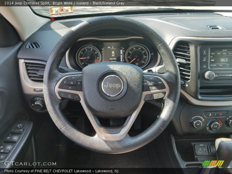 Bright White / Iceland - Black/Iceland Gray 2014 Jeep Cherokee Sport