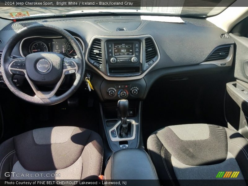 Bright White / Iceland - Black/Iceland Gray 2014 Jeep Cherokee Sport