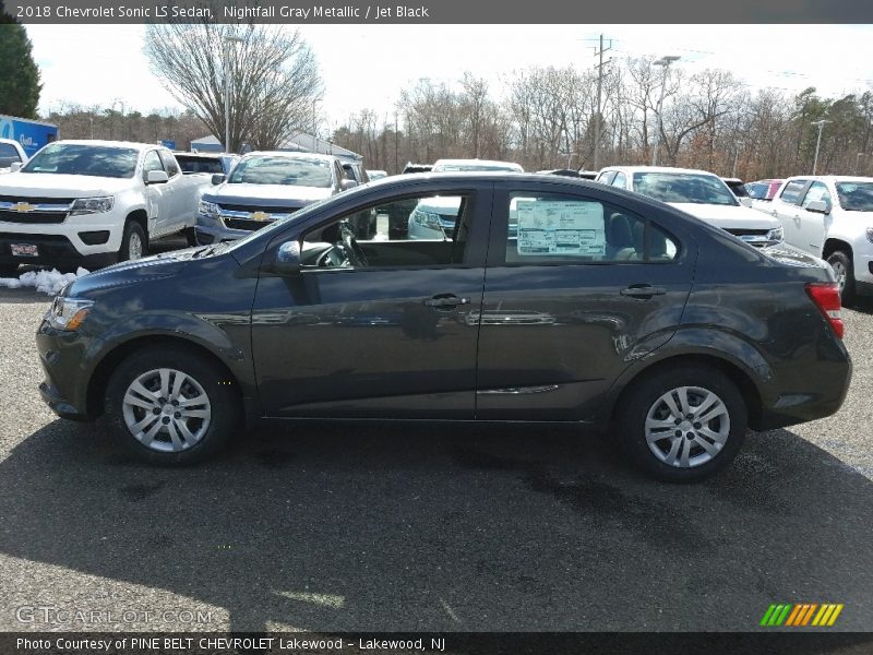 Nightfall Gray Metallic / Jet Black 2018 Chevrolet Sonic LS Sedan