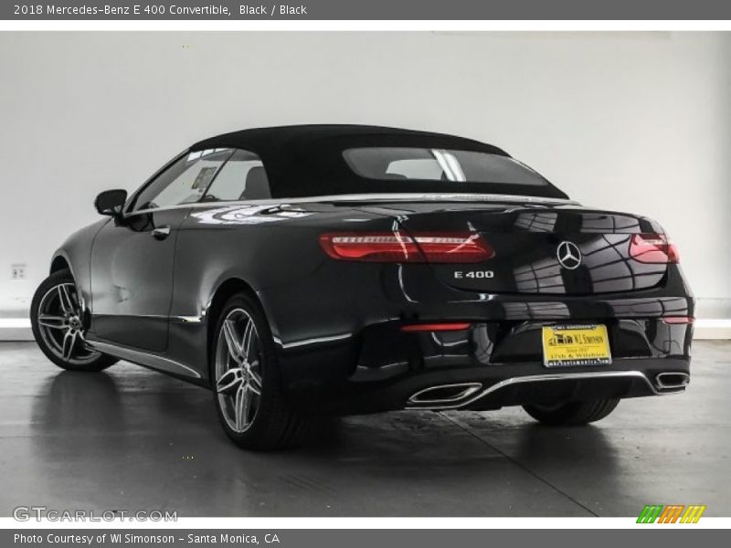 Black / Black 2018 Mercedes-Benz E 400 Convertible
