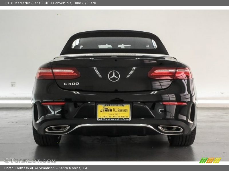 Black / Black 2018 Mercedes-Benz E 400 Convertible