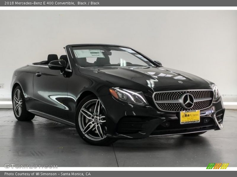 Black / Black 2018 Mercedes-Benz E 400 Convertible