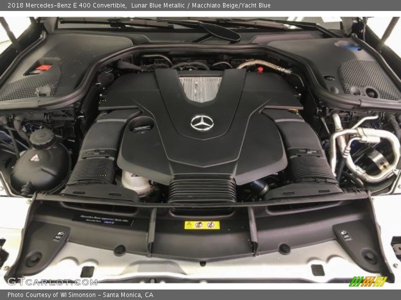 Lunar Blue Metallic / Macchiato Beige/Yacht Blue 2018 Mercedes-Benz E 400 Convertible