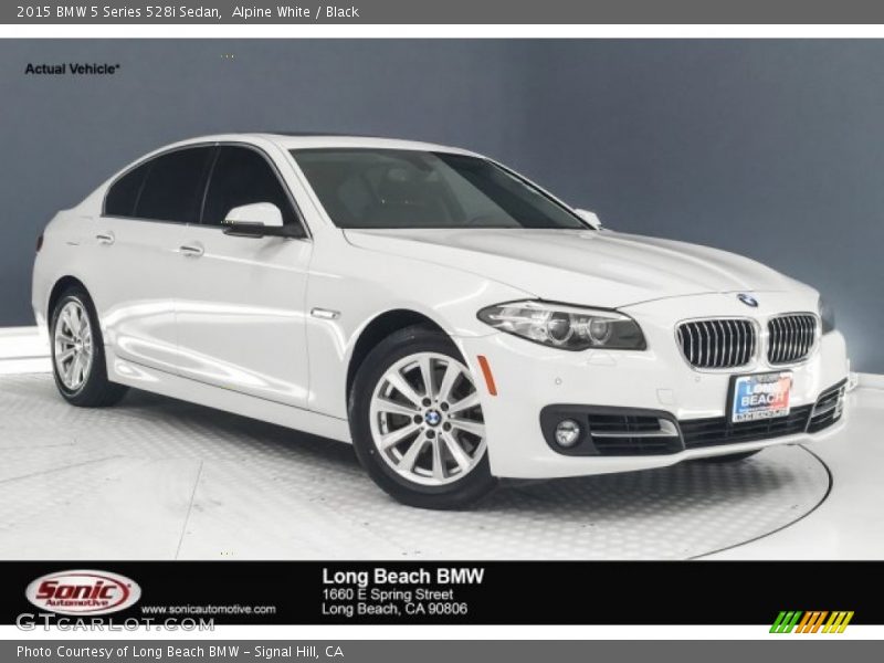 Alpine White / Black 2015 BMW 5 Series 528i Sedan