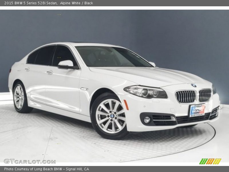 Alpine White / Black 2015 BMW 5 Series 528i Sedan
