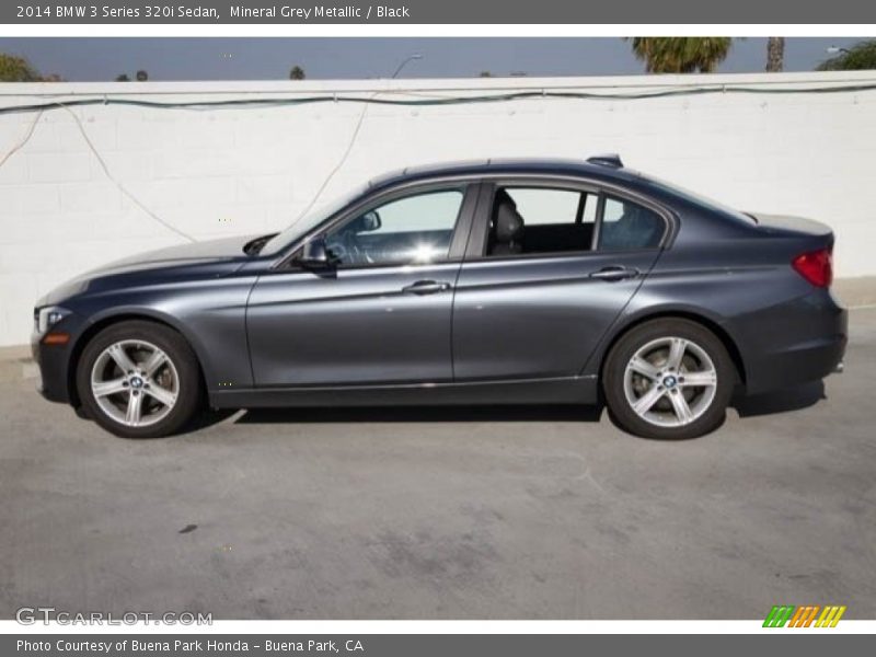 Mineral Grey Metallic / Black 2014 BMW 3 Series 320i Sedan