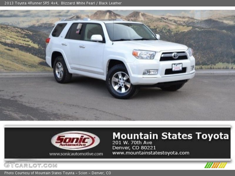 Blizzard White Pearl / Black Leather 2013 Toyota 4Runner SR5 4x4
