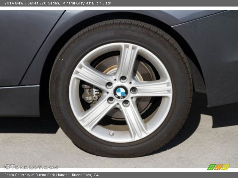 Mineral Grey Metallic / Black 2014 BMW 3 Series 320i Sedan