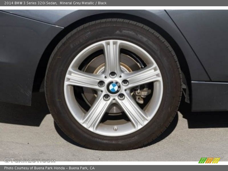 Mineral Grey Metallic / Black 2014 BMW 3 Series 320i Sedan