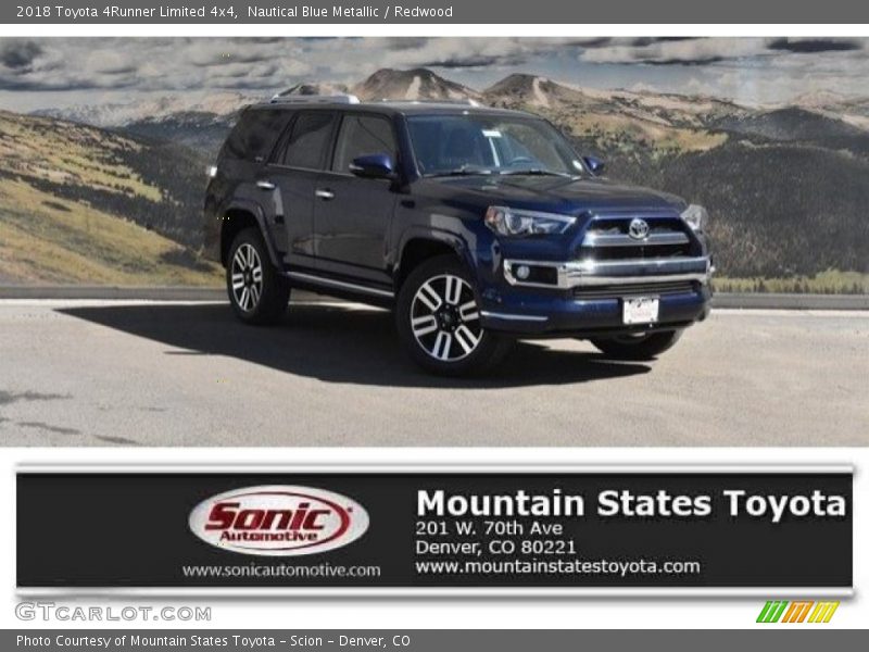 Nautical Blue Metallic / Redwood 2018 Toyota 4Runner Limited 4x4