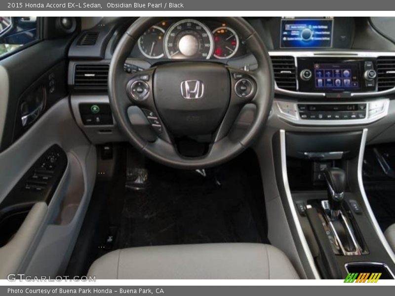 Obsidian Blue Pearl / Black 2015 Honda Accord EX-L Sedan
