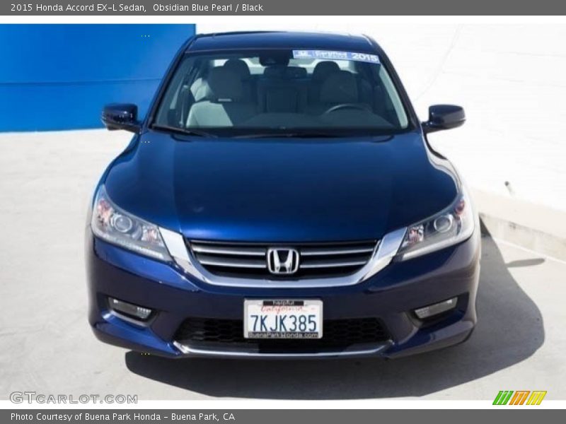 Obsidian Blue Pearl / Black 2015 Honda Accord EX-L Sedan