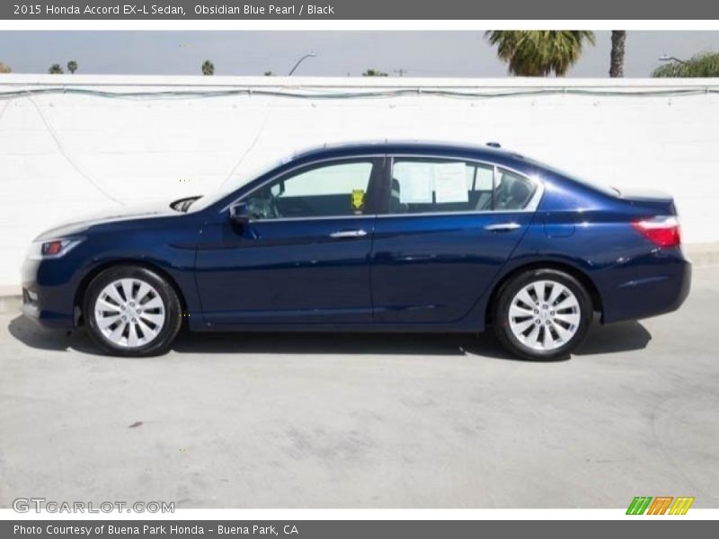 Obsidian Blue Pearl / Black 2015 Honda Accord EX-L Sedan