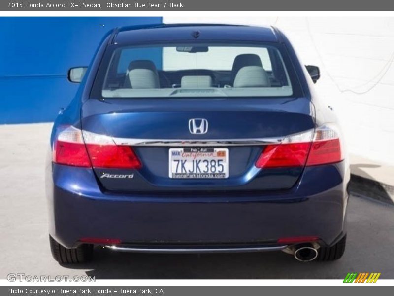 Obsidian Blue Pearl / Black 2015 Honda Accord EX-L Sedan