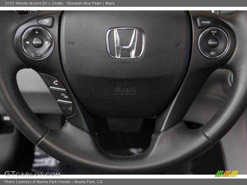 Obsidian Blue Pearl / Black 2015 Honda Accord EX-L Sedan