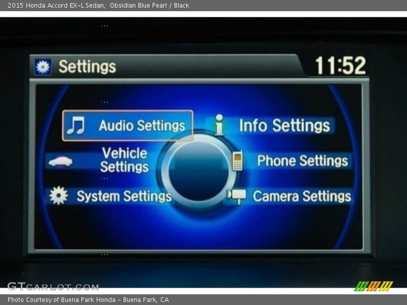 Obsidian Blue Pearl / Black 2015 Honda Accord EX-L Sedan