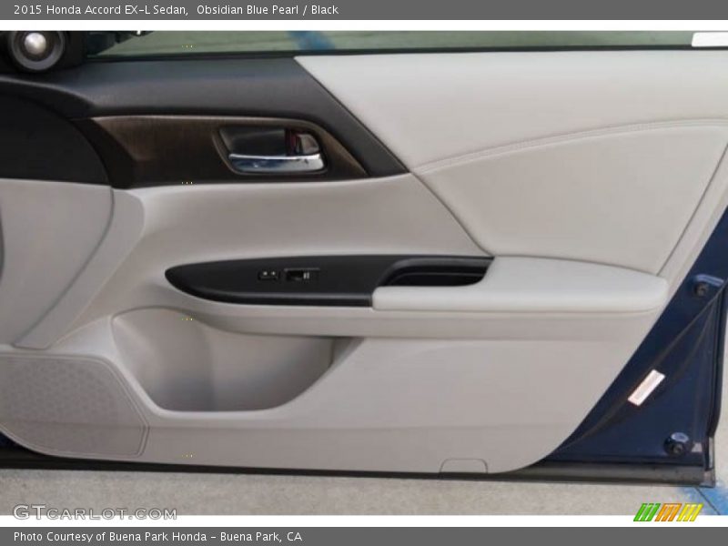 Obsidian Blue Pearl / Black 2015 Honda Accord EX-L Sedan