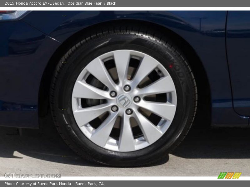 Obsidian Blue Pearl / Black 2015 Honda Accord EX-L Sedan