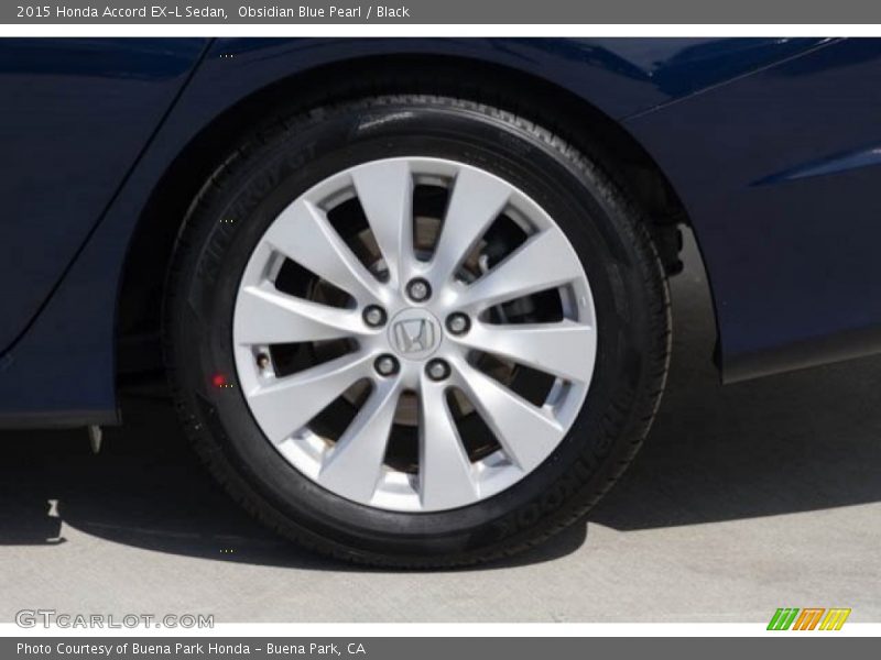 Obsidian Blue Pearl / Black 2015 Honda Accord EX-L Sedan
