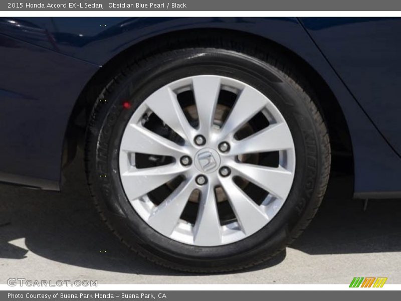 Obsidian Blue Pearl / Black 2015 Honda Accord EX-L Sedan