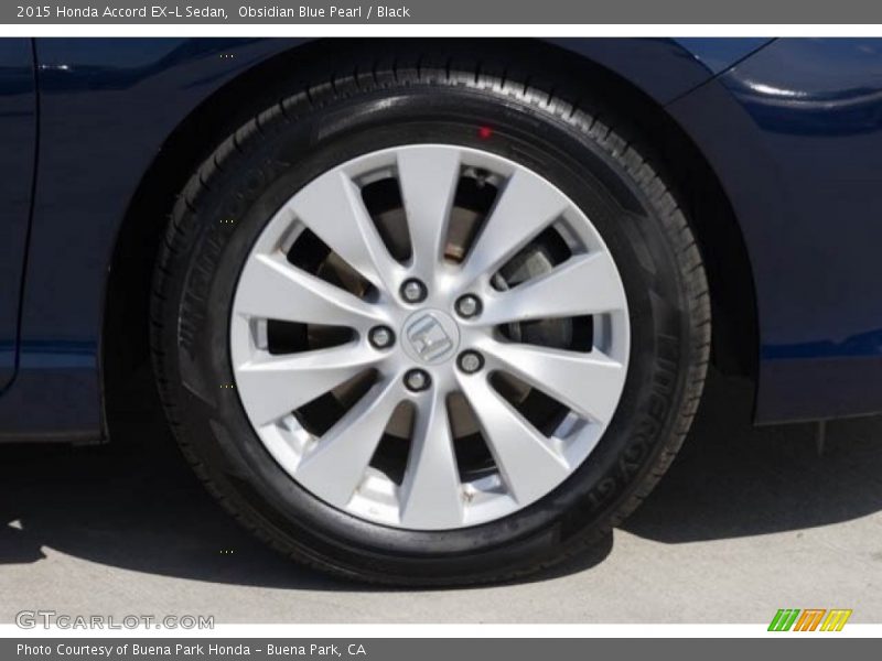 Obsidian Blue Pearl / Black 2015 Honda Accord EX-L Sedan