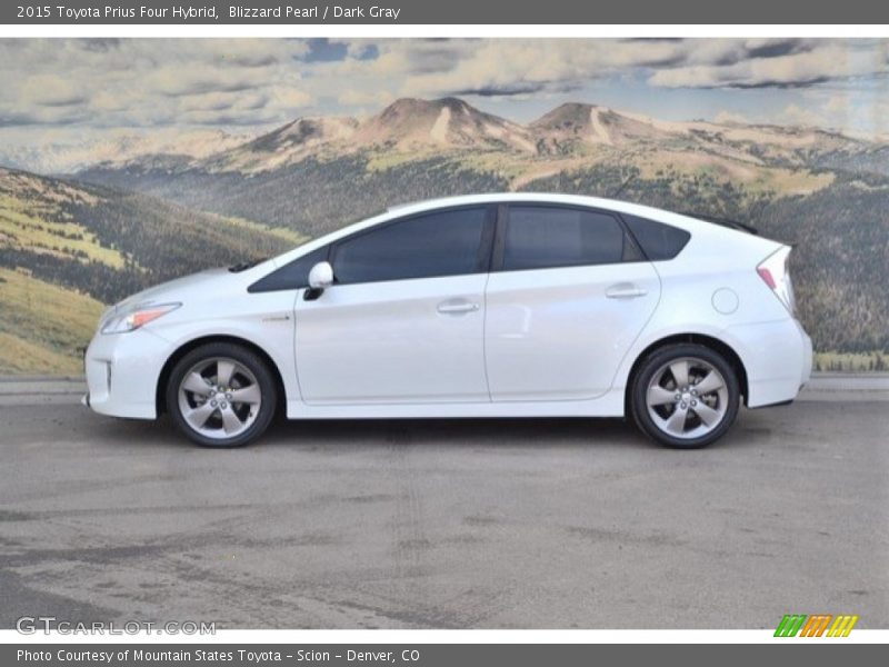 Blizzard Pearl / Dark Gray 2015 Toyota Prius Four Hybrid