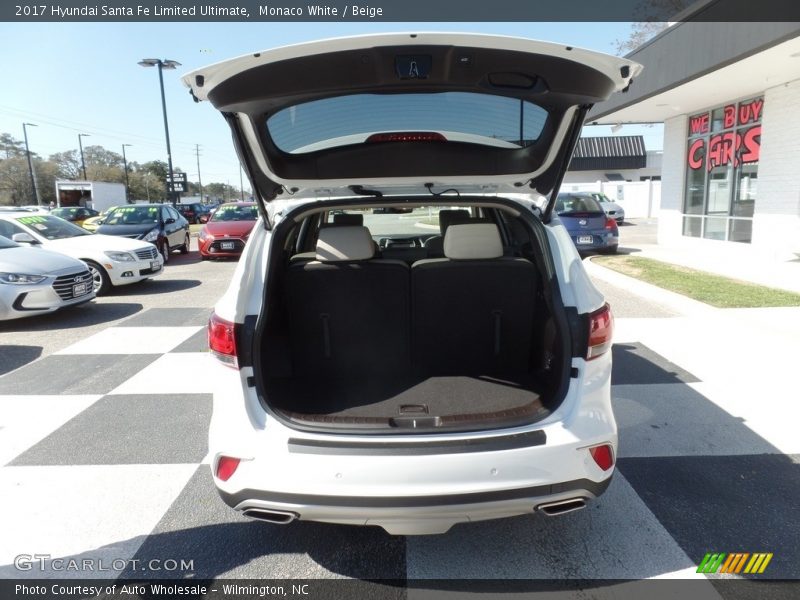 Monaco White / Beige 2017 Hyundai Santa Fe Limited Ultimate