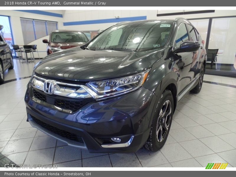 Gunmetal Metallic / Gray 2018 Honda CR-V Touring AWD