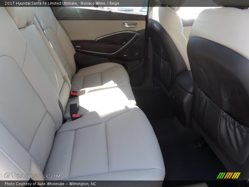 Monaco White / Beige 2017 Hyundai Santa Fe Limited Ultimate