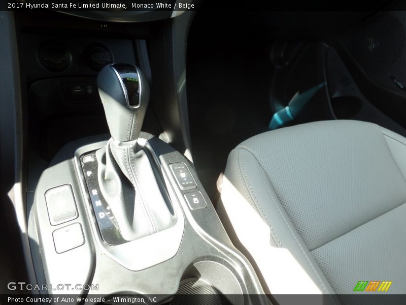 Monaco White / Beige 2017 Hyundai Santa Fe Limited Ultimate