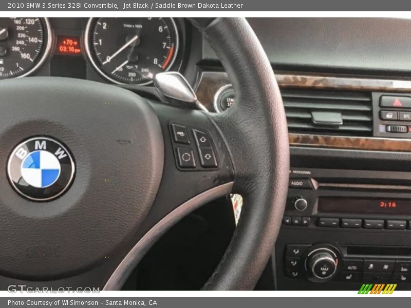 Jet Black / Saddle Brown Dakota Leather 2010 BMW 3 Series 328i Convertible