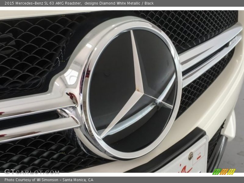 designo Diamond White Metallic / Black 2015 Mercedes-Benz SL 63 AMG Roadster