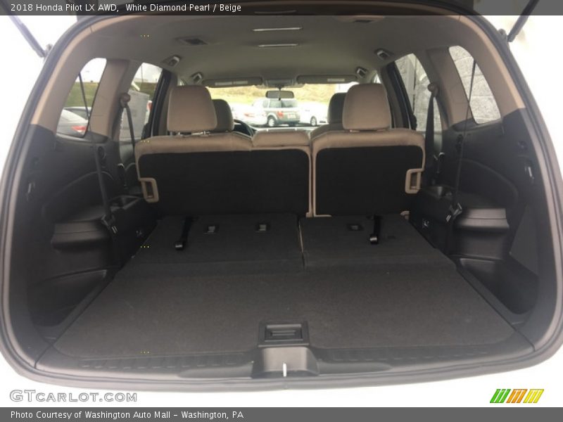 White Diamond Pearl / Beige 2018 Honda Pilot LX AWD