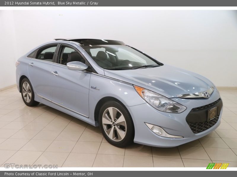 Blue Sky Metallic / Gray 2012 Hyundai Sonata Hybrid