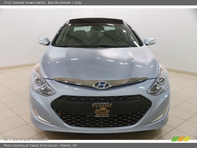 Blue Sky Metallic / Gray 2012 Hyundai Sonata Hybrid